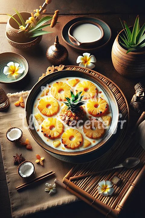 Photo de Ananas caramélisé à la crème de coco
