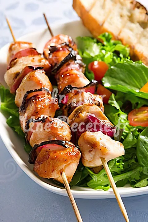 Photo de Brochettes de poulet au barbecue
