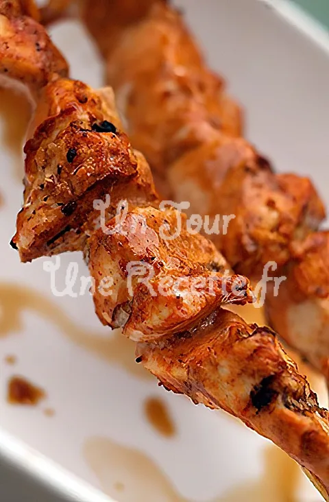 Photo de Brochettes de poulet à l'indienne au barbecue