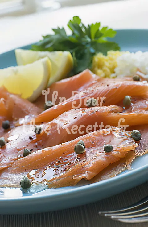 Photo de Carpaccio de saumon aux câpres