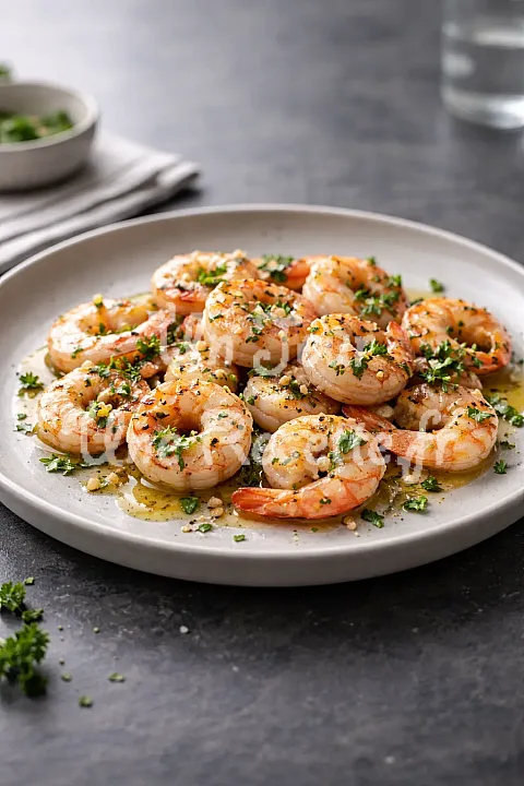 Photo de Crevettes sautées à l'ail et au persil