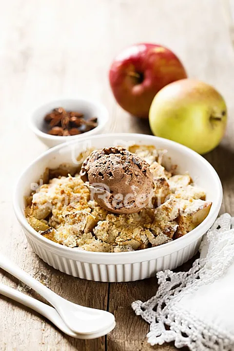 Photo de Crumble de pommes et chocolat