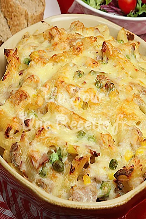 Photo de Gratin de pâtes au thon et brocolis
