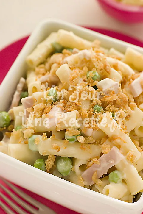 Photo de Gratin de pâtes et petits pois