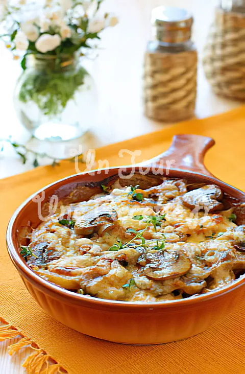Photo de Gratin de pommes de terre aux champignons
