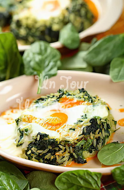 Photo de Gratin de riz aux épinards