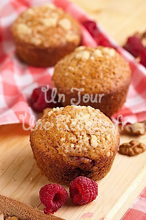 Photo de Muffins aux framboises et amandes
