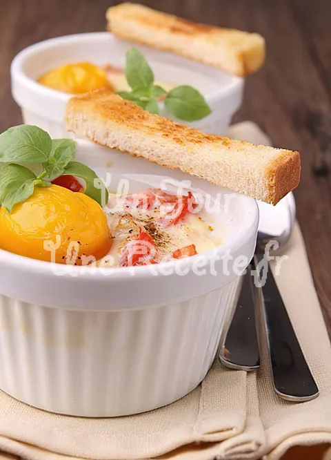 Photo de Oeufs cocotte aux lardons
