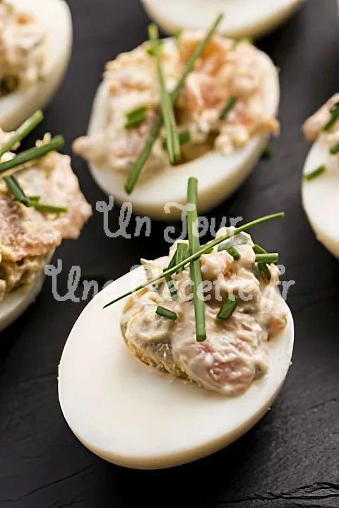 Photo de Oeufs mimosa au saumon fumé
