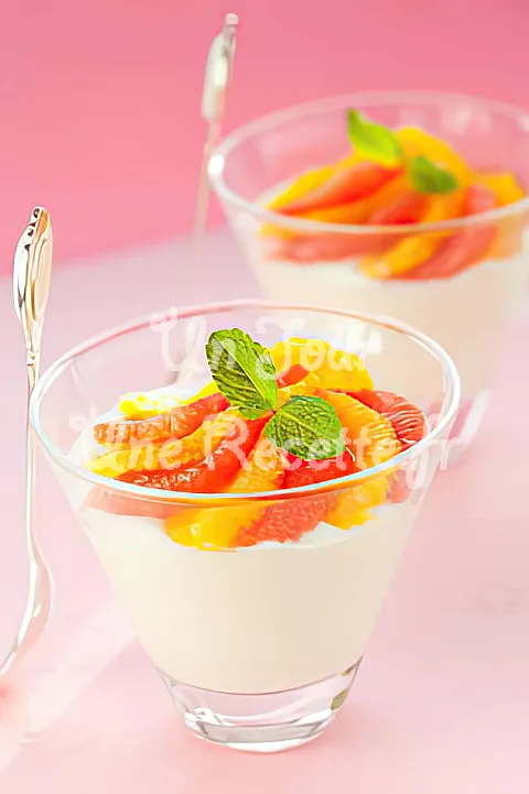 Photo de Panna cotta allégée aux agrumes