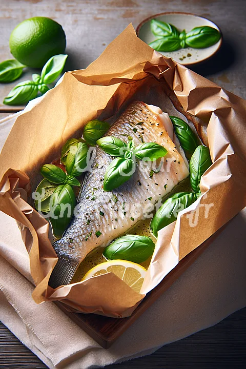 Photo de Papillotes de poisson au basilic