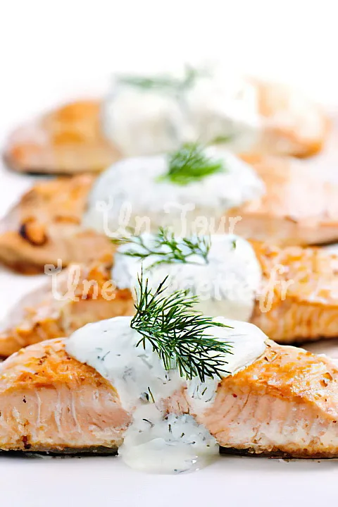 Photo de Pavés de saumon sauce aneth