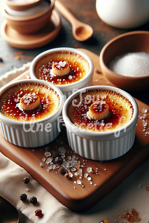Photo de Petites crèmes brulées au foie gras