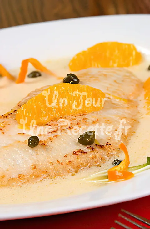 Photo de Poisson blanc sauce à l'orange