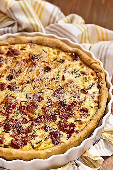 Photo de Quiche aux oignons et au chèvre