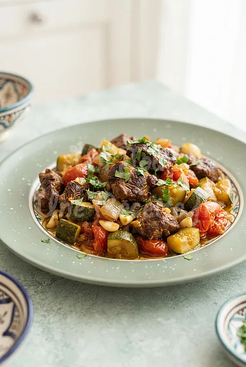 Photo de Agneau aux courgettes et tomates