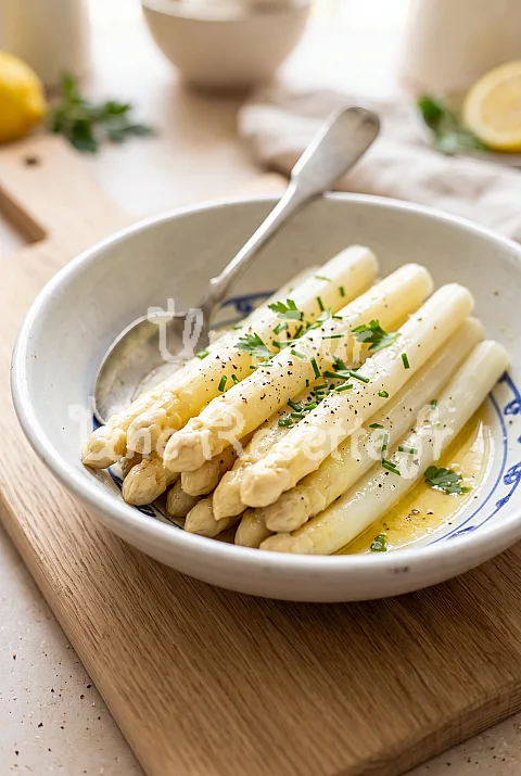 Photo de Asperges blanches cuisson vapeur