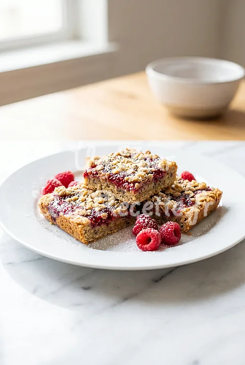 Photo de Barres déjeuner framboises-chia