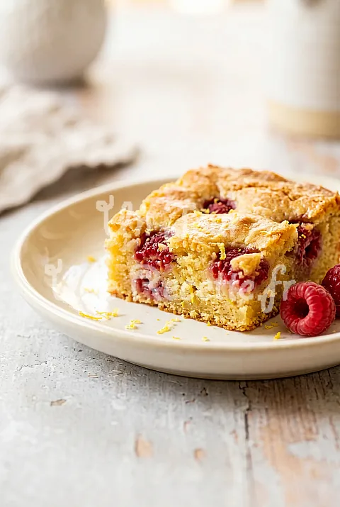 Photo de Blondies citron framboise