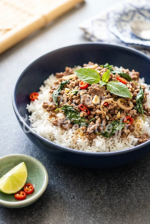 Photo de Boeuf sauté au basilic thaï (Pad Krapao Nuea)