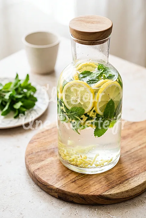Photo de Boisson detox menthe gingembre
