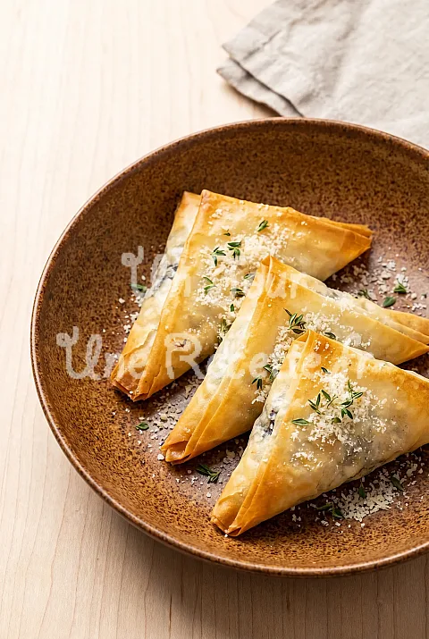 Photo de Bricks au chèvre frais et à la tapenade