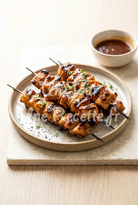 Photo de Brochettes de poulet BBQ marinade Américaine