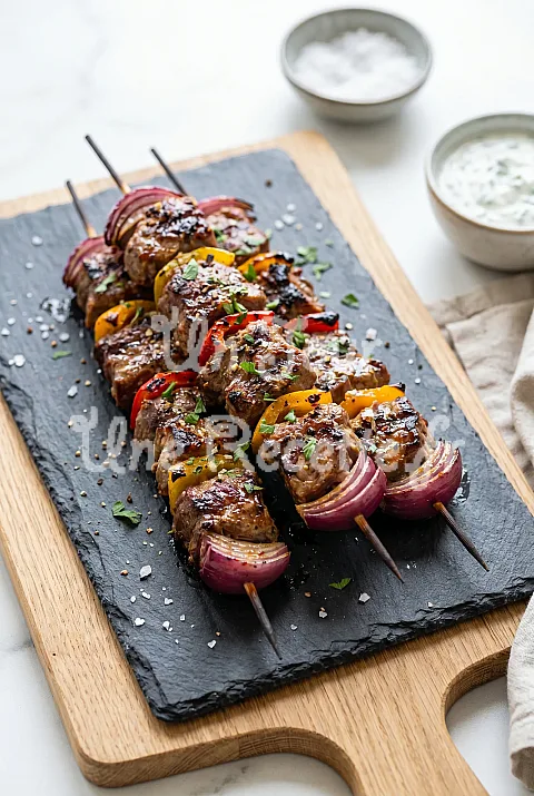 Photo de Brochettes d'agneau marinées aux épices