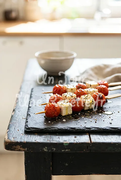 Photo de Brochettes de tomates cerise et féta