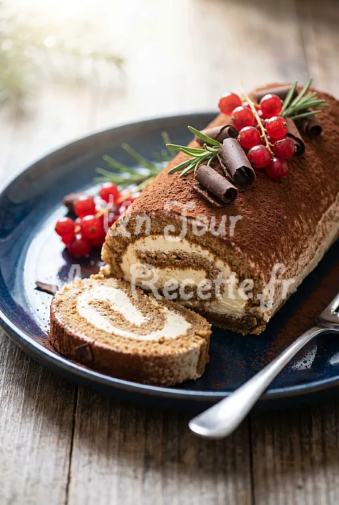 Photo de Bûche Tiramisu de Noël