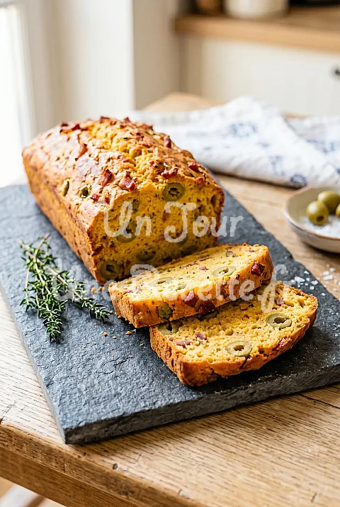 Photo de Cake aux olives et lardons