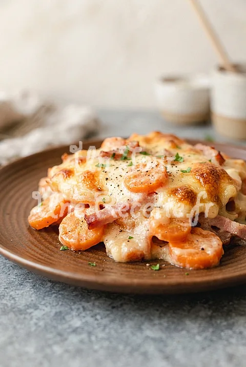 Photo de Carottes à la béchamel et jambon