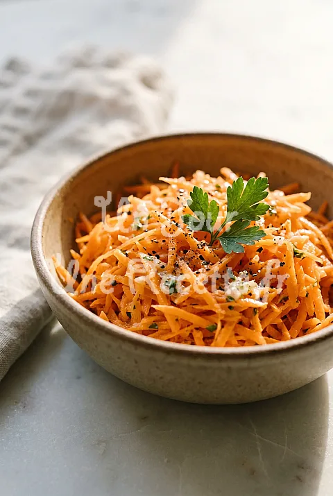 Photo de Carottes râpées à la vinaigrette citronnée