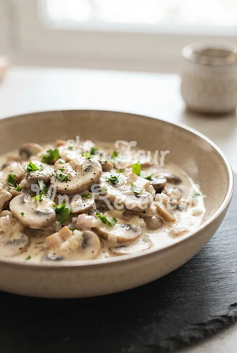 Photo de Champignons à la crème et échalotes