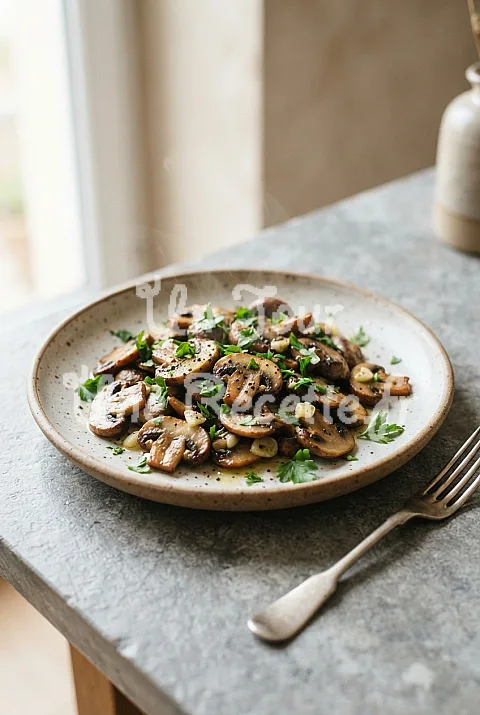 Photo de Champignons sautés au beurre et fines herbes