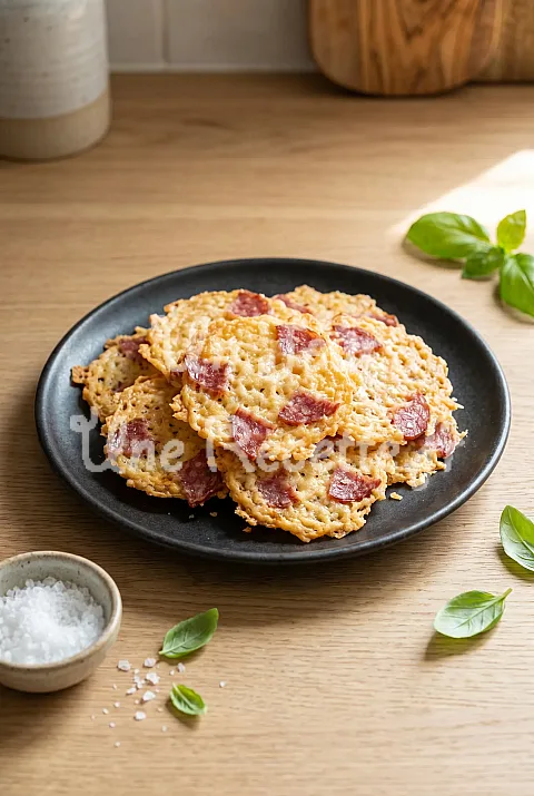Photo de Chips de parmesan au salami