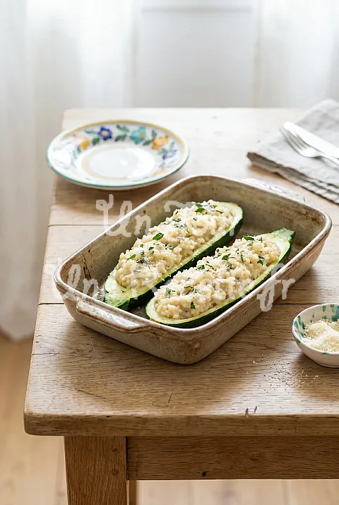 Photo de Courgettes farcies au risotto