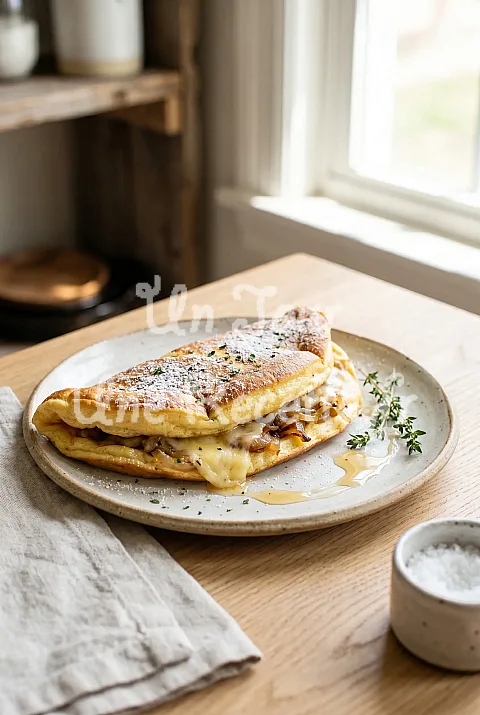 Photo de Crêpe soufflée sucrée-salée