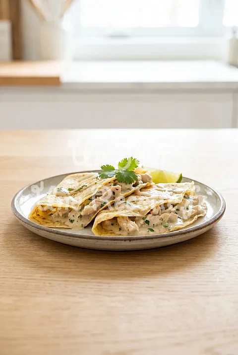 Photo de Crêpes au poulet et au lait de coco