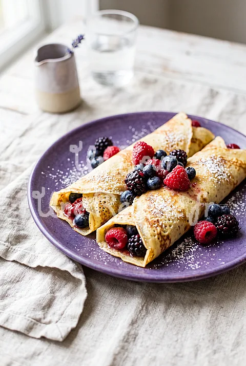 Photo de Crêpes aux fruits rouges