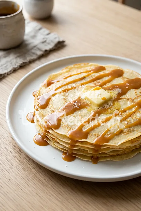 Photo de Crêpes caramel et beurre salé