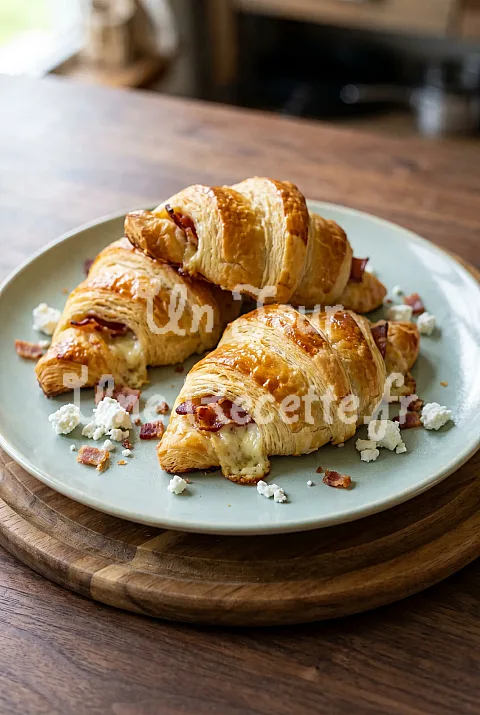 Photo de Croissants chèvre bacon