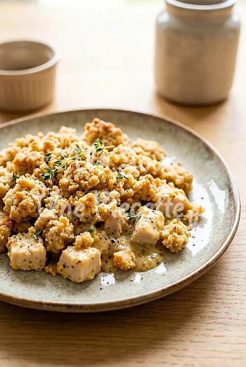 Photo de Crumble de poulet à la moutarde