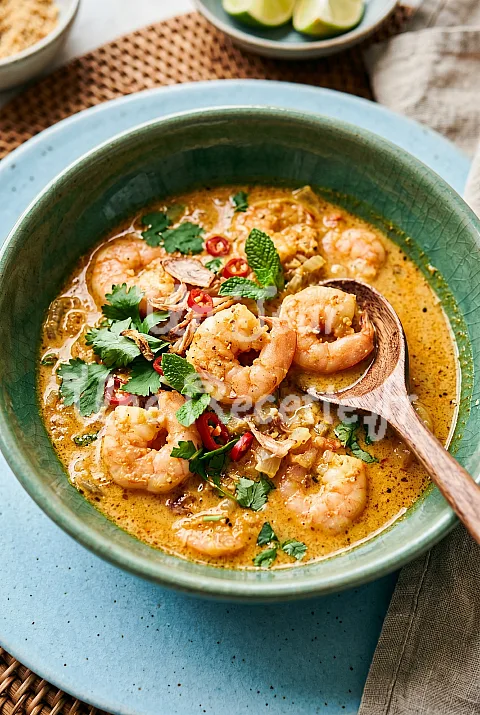 Photo de Curry aux crevettes roses