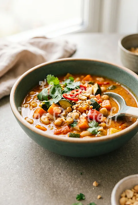 Photo de Curry de légumes à la pâte de curry massaman