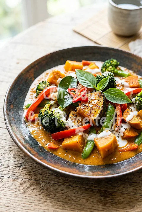 Photo de Curry de légumes à la pâte de curry Panang