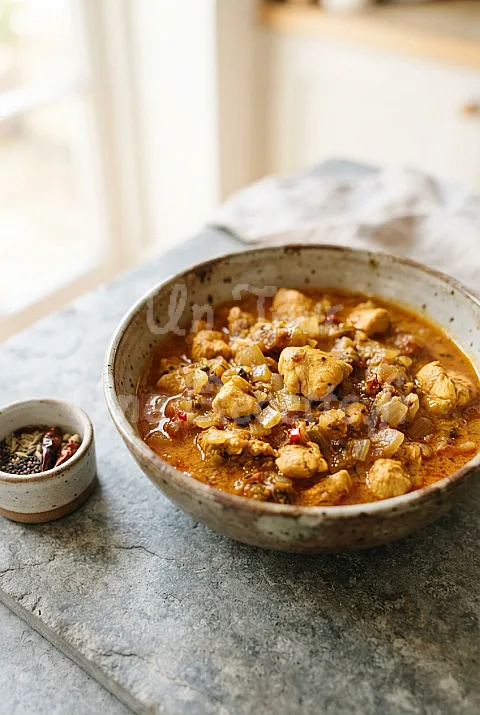 Photo de Curry de Poulet au Lait de Coco et aux Épices Indiennes
