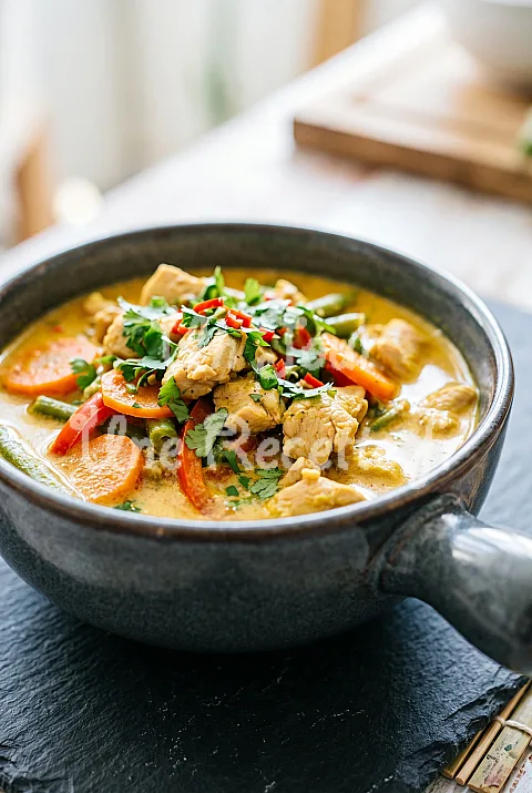 Photo de Curry jaune thaï au poulet