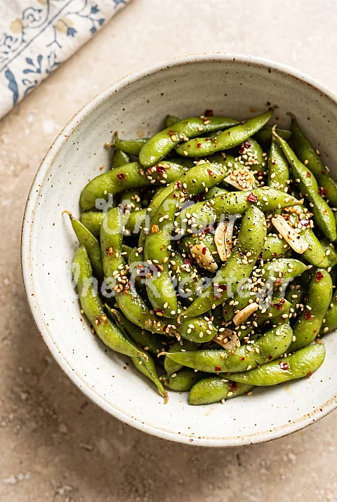 Photo de Edamame à l’ail et au piment