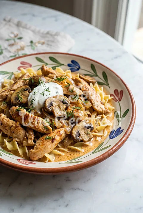 Photo de Emincé de poulet Stroganoff